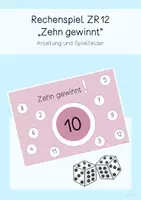 Vorschau - Spiele - Kopfrechenspiel "Zehn gewinnt" - Würfelspiel Addition 1.Klasse - Deckblatt