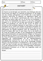 Vorschau - Arbeitsblätter - Gastwirt Beruf Arbeitsblätter mit Fragen + Lösungen Deutsch DaZ AB - Seite 1
