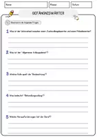 Vorschau - Arbeitsblätter - Gefängniswärter Beruf Arbeitsblätter mit Fragen + Lösungen Deutsch DaZ AB - Seite 3