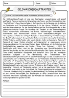 Vorschau - Arbeitsblätter - Geldwäschebeauftragter Beruf Arbeitsblätter mit Fragen + Lösungen Deutsch DaZ AB - Seite 1