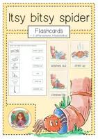 Vorschau - Arbeitsblätter - Itsy bitsy spider + differenziertes Arbeitsblatt (gelbe Flashcards) - Deckblatt