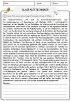 Vorschau - Arbeitsblätter - Glasfasertechniker Beruf Arbeitsblätter mit Fragen + Lösungen Deutsch DaZ AB - Seite 1