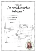 Vorschau - Stundenentwürfe - Religion/ Ehtik - Flipbook "Die monotheistischen Religionen" - Deckblatt