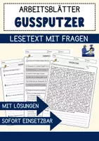Vorschau - Arbeitsblätter - Gussputzer Beruf Arbeitsblätter mit Fragen + Lösungen Deutsch DaZ AB - Deckblatt