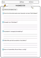 Vorschau - Arbeitsblätter - Hausmeister Beruf Arbeitsblätter mit Fragen + Lösungen Deutsch DaZ AB - Seite 3