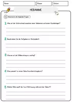 Vorschau - Arbeitsblätter - Hebamme Beruf Arbeitsblätter mit Fragen + Lösungen Deutsch DaZ AB - Seite 3