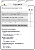 Vorschau - Arbeitsblätter - Hotelmanager Beruf Arbeitsblätter mit Fragen + Lösungen Deutsch DaZ AB - Seite 2