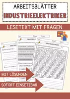 Vorschau - Arbeitsblätter - ndustrieelektriker Beruf Arbeitsblätter mit Fragen + Lösungen Deutsch DaZ AB - Deckblatt
