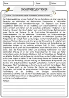 Vorschau - Arbeitsblätter - ndustrieelektriker Beruf Arbeitsblätter mit Fragen + Lösungen Deutsch DaZ AB - Seite 1
