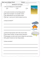 Vorschau - Arbeitsblätter - Quiz zum Halligen-Check (mit Lösung) - Deckblatt