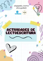 Vista previa - Hojas de trabajo - 20 actividades de lectoescritura - página 1