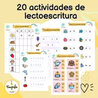 Vista previa - Hojas de trabajo - 20 actividades de lectoescritura - Portada