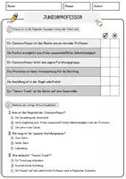 Vorschau - Arbeitsblätter - Juniorprofessor Beruf Arbeitsblätter mit Fragen + Lösungen Deutsch DaZ AB - Seite 2
