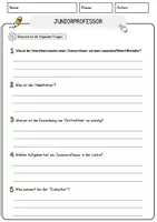 Vorschau - Arbeitsblätter - Juniorprofessor Beruf Arbeitsblätter mit Fragen + Lösungen Deutsch DaZ AB - Seite 3