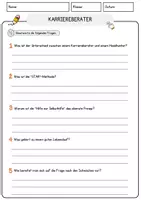 Vorschau - Arbeitsblätter - Karriereberater Beruf Arbeitsblätter mit Fragen + Lösungen Deutsch DaZ AB - Seite 3