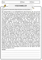 Vorschau - Arbeitsblätter - Käsesommelier Beruf Arbeitsblätter mit Fragen + Lösungen Deutsch DaZ AB - Seite 1