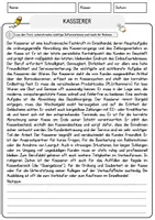 Vorschau - Arbeitsblätter - Kassierer Beruf Arbeitsblätter mit Fragen + Lösungen Deutsch DaZ AB - Seite 1