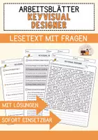 Vorschau - Arbeitsblätter - Keyvisual Designer Beruf Arbeitsblätter mit Fragen + Lösungen Deutsch DaZ AB - Deckblatt