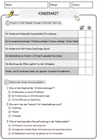 Vorschau - Arbeitsblätter - Kinderarzt Beruf Arbeitsblätter mit Fragen + Lösungen Deutsch DaZ AB - Seite 2