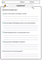 Vorschau - Arbeitsblätter - Kinderarzt Beruf Arbeitsblätter mit Fragen + Lösungen Deutsch DaZ AB - Seite 3