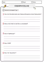 Vorschau - Arbeitsblätter - Kinderpsychologe Beruf Arbeitsblätter mit Fragen + Lösungen Deutsch DaZ AB - Seite 3