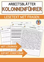 Vorschau - Arbeitsblätter - Kolonnenführer Beruf Arbeitsblätter mit Fragen + Lösungen Deutsch DaZ AB - Deckblatt