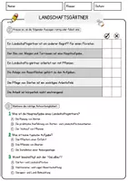 Vorschau - Arbeitsblätter - Landschaftsgärtner Beruf Arbeitsblätter mit Fragen + Lösungen Deutsch DaZ AB - Seite 2
