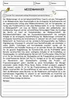 Vorschau - Arbeitsblätter - Medienmanager Beruf Arbeitsblätter mit Fragen + Lösungen Deutsch DaZ AB - Seite 1