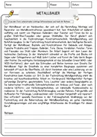 Vorschau - Arbeitsblätter - Metallbauer. Beruf Arbeitsblätter mit Fragen + Lösungen Deutsch DaZ AB - Seite 1