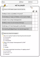 Vorschau - Arbeitsblätter - Metallbauer. Beruf Arbeitsblätter mit Fragen + Lösungen Deutsch DaZ AB - Seite 2