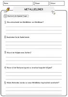 Vorschau - Arbeitsblätter - Metallbildner Beruf Arbeitsblätter mit Fragen + Lösungen Deutsch DaZ AB - Seite 3