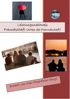 Vorschau - Arbeitsblätter - Arten der Freundschaft Leistungsnachweis - Deckblatt