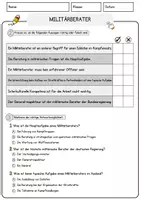 Vorschau - Arbeitsblätter - Militärberater Beruf Arbeitsblätter mit Fragen + Lösungen Deutsch DaZ AB - Seite 2