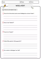 Vorschau - Arbeitsblätter - Modelagent Beruf Arbeitsblätter mit Fragen + Lösungen Deutsch DaZ AB - Seite 3