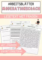 Vorschau - Moderationscoach Beruf Arbeitsblätter mit Fragen + Lösungen Deutsch DaZ AB - Deckblatt