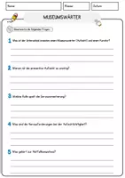 Vorschau - Arbeitsblätter - Museumswärter Beruf Arbeitsblätter mit Fragen + Lösungen Deutsch DaZ AB - Seite 3