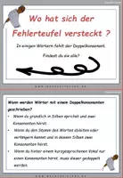 Vorschau - Fördermaterial/Inklusion - Musik Spezial Wincent Weiss: Fehlerteufel Lesekarten Doppelkonsonanten - Seite 1
