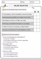 Vorschau - Arbeitsblätter - Online-Redakteur Beruf Arbeitsblätter mit Fragen + Lösungen Deutsch DaZ AB - Seite 2