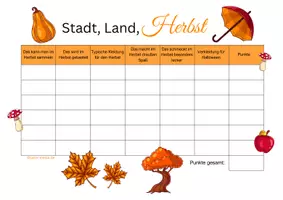 Vorschau - Spiele - Stadt Land Fluss Herbst - Spielspaß für die Herbstzeit - Seite 1