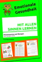 Vorschau - Arbeitsblätter - Mit allen Sinnen lernen - Wissenswertes und Aufgaben - Deckblatt