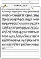 Vorschau - Arbeitsblätter - Pharmaingenieur Beruf Arbeitsblätter mit Fragen + Lösungen Deutsch DaZ AB - Seite 1