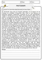 Vorschau - Arbeitsblätter - Photograph Beruf Arbeitsblätter mit Fragen + Lösungen Deutsch DaZ AB - Seite 1