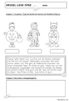 Vorschau - Arbeitsblätter - FREEBIE Lesemalblätter Halloween | Deutsch Klasse 2-3 - Seite 3