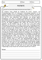Vorschau - Arbeitsblätter - Postbote Beruf Arbeitsblätter mit Fragen + Lösungen Deutsch DaZ AB - Seite 1