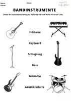 Vorschau - Arbeitsblätter - Bandmusik. Besetzung und Bandarten - Seite 1