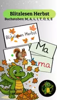Vorschau - Arbeitsblätter - Blitzlesen erste Silben mit Herbstwortschatz als PDF und Video - Deckblatt