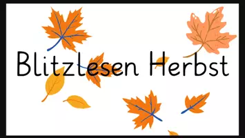 Vorschau - Arbeitsblätter - Blitzlesen erste Silben mit Herbstwortschatz als PDF und Video - Seite 1