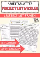 Vorschau - Arbeitsblätter - Projektentwickler Beruf Arbeitsblätter mit Fragen + Lösungen Deutsch DaZ AB - Deckblatt