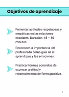 Vista previa - Unidades / Secuencias / Situaciones de Aprendizaje - Plan de Clase: Respetar y Valorar al Profesorado ⭐ - página 2