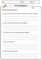 Vorschau - Arbeitsblätter - Prothesenbauer Beruf Arbeitsblätter mit Fragen + Lösungen Deutsch DaZ AB - Seite 3